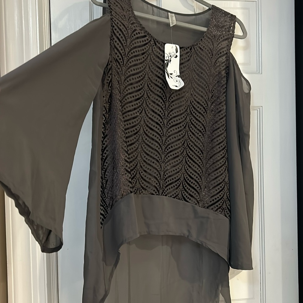 Gorgeous Gray Dressier Top-XL